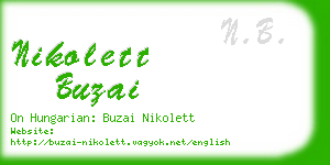 nikolett buzai business card